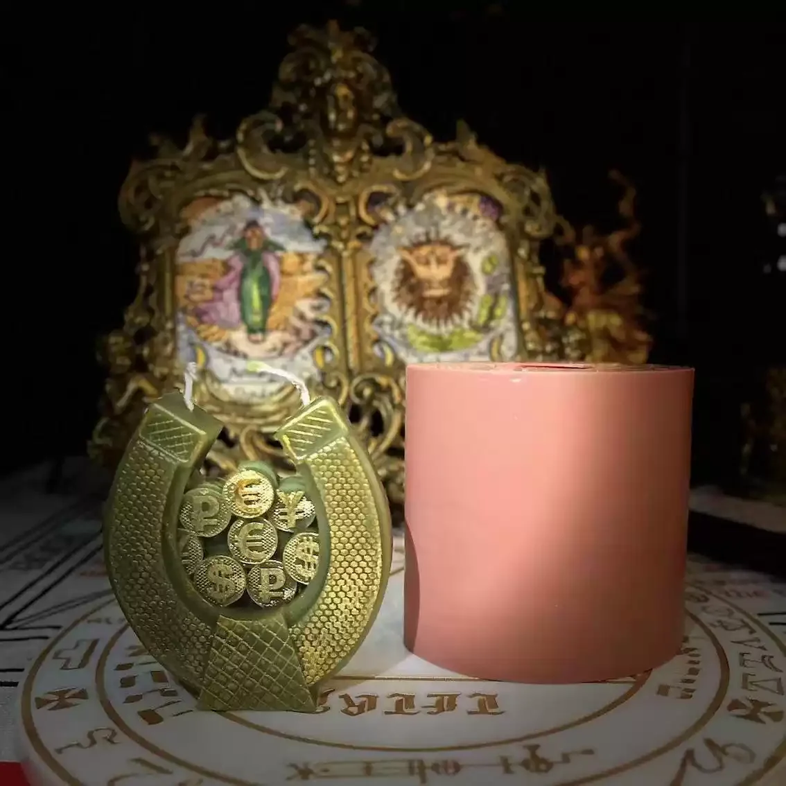 

Wealth Magnet Candle Mold, Money Drawing Candle Silicone Mold for Candle Making, 3D Novelty Candle Craft Supplies