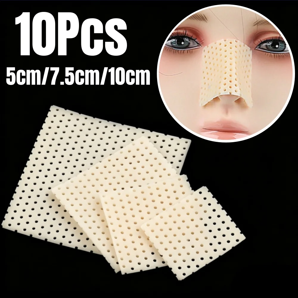 

10pcs 5/7.5/10cm Thermoplastic Nasal Splint Rhinoplasty Immobilized Square Nose Nasal Splint Low Temperature Nose Splint Ortho
