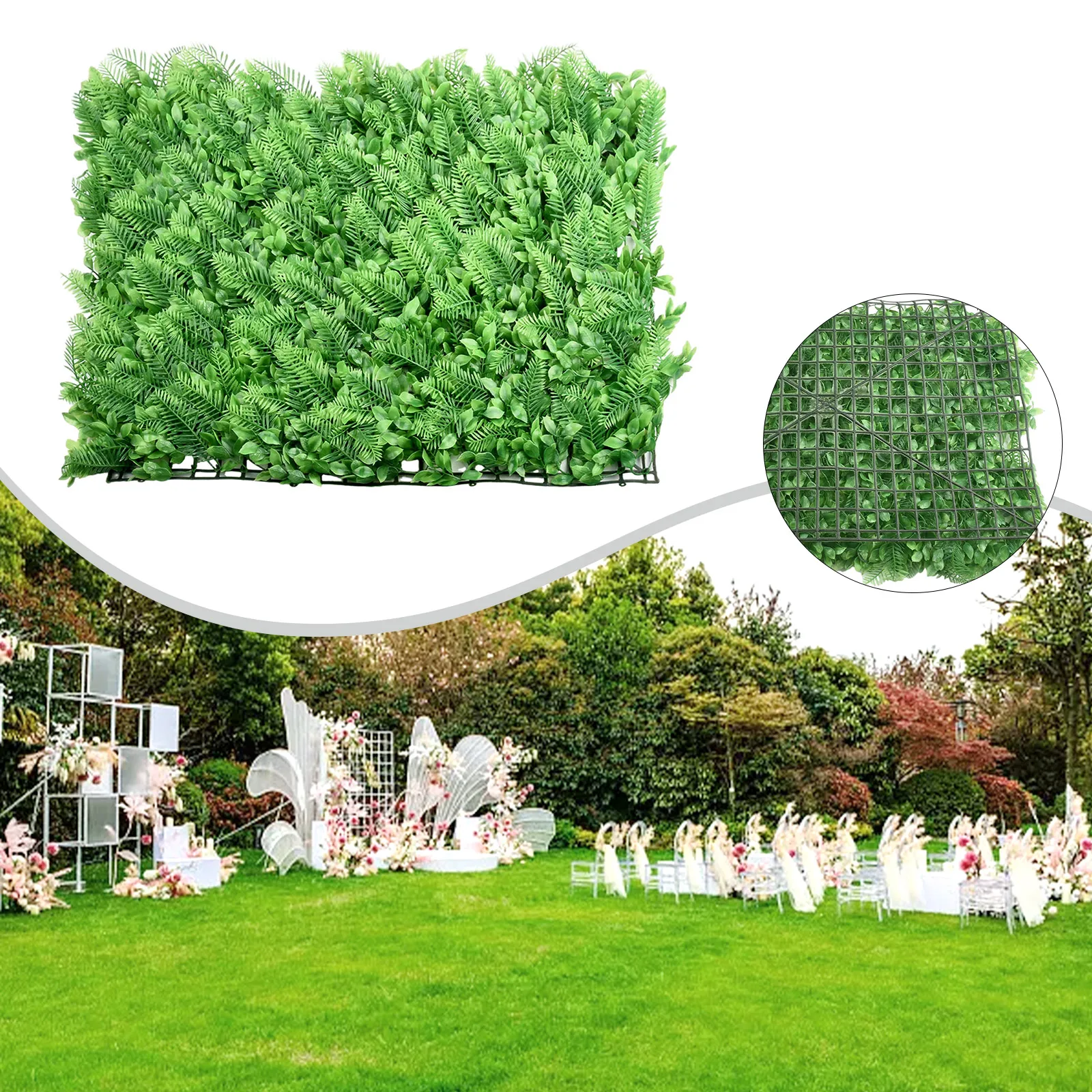 Artificial Lawn Plant Grass Wall Backdrop Flowers Artificial Green Grass Wedding Hedges Panel Fence Greenery Decor Simulated Law