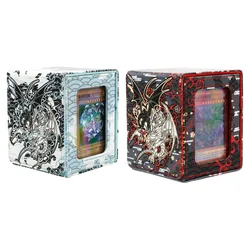 Yu Gi Oh PTCG Blue-Eyes White Dragon Red-Eyes Black Dragon Card Box Anime Classics Game Collection Cards Storage Box Toy Gift