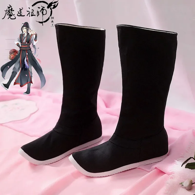 Chaussures de Cosplay de Style Traditionnel Chinois pour Homme et Femme, Bottes Rétro Hanfu RZ273, Dessin Animé Mo Dao Zu Shi Lan Wangji Wei Wuxian