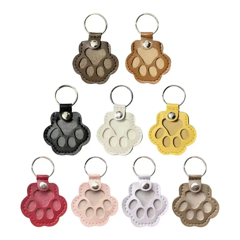 Llavero para mascotas, relicario conmemorativo de cuero para guardar el pelo de perros y gatos, un bonito regalo para recordar a una mascota perdida, llavero para colgar en el bolso.
