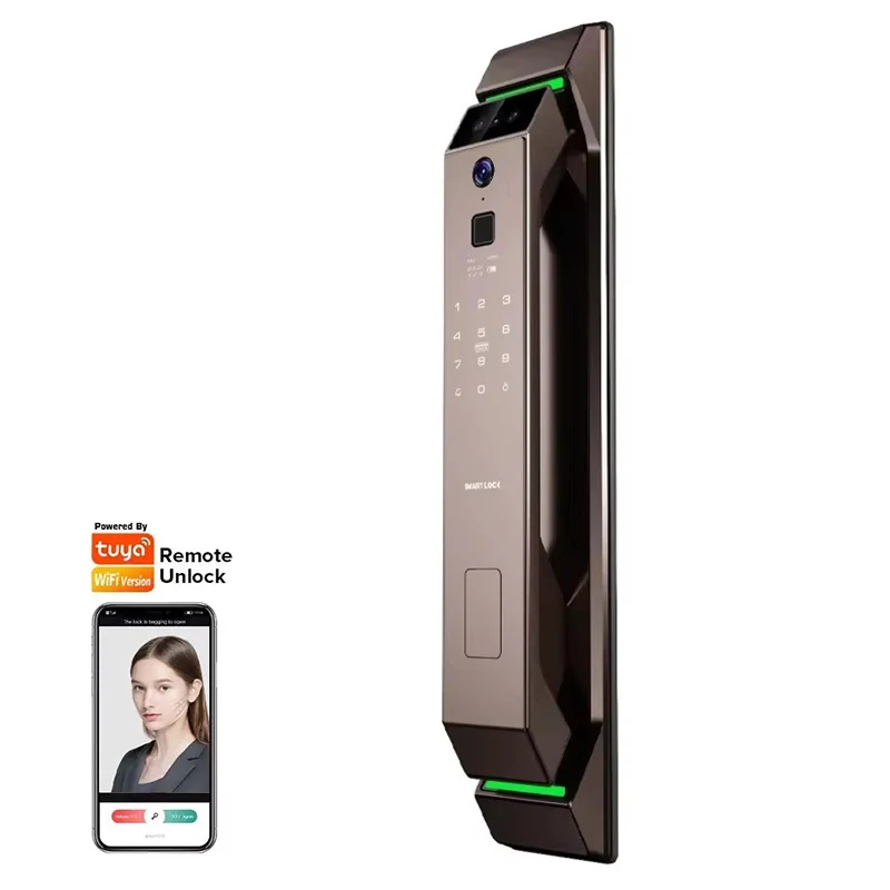 Automatic Face Fingerprint Keyless Entry Electronic Smart Digital Wifi Password Home Door id s