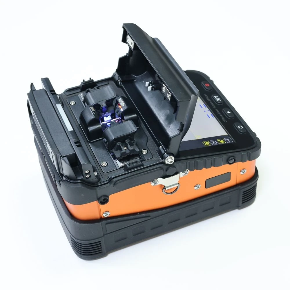 AI-5 entièrement automatique intelligent épisseuse de fusion de fibres optiques six moteur arc tronc câble de fibres optiques machine de soudage par fusion