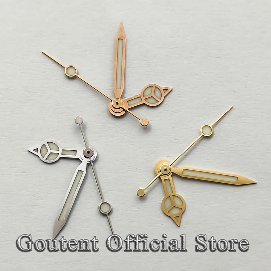 Goutent New gold silver rose gold watch hands green luminous watch hands suitable for VH31 movement image 2