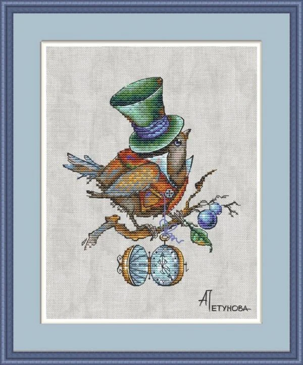 Pocket watch bird Embroidery Cross Stitch Kits Craft DIY Needlework Cotton Canvas