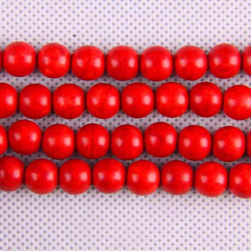 4MM,6MM,8MM,10MM Red Turquoise Round Loose Beads Strand 16 Inch Jewelry Making For Woman Gift