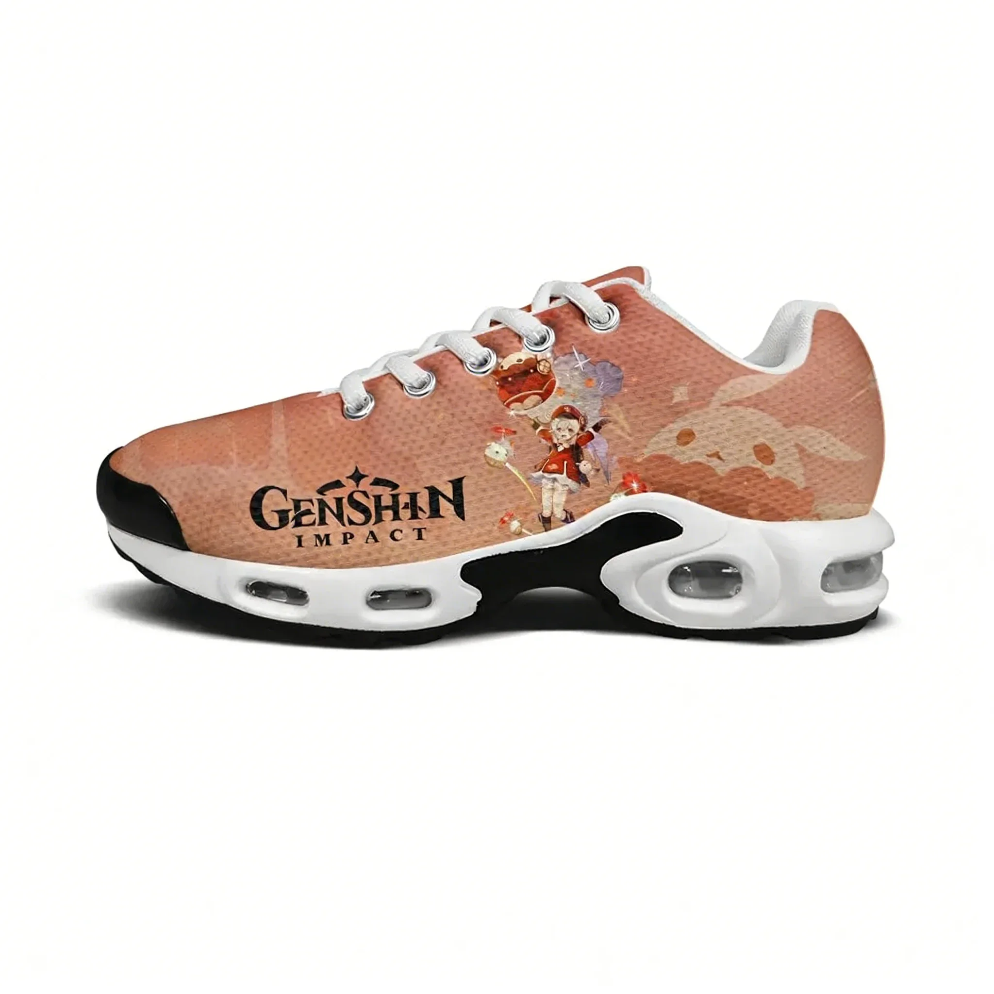 Genshin Klee Lightweight Sport Shoe Air Cushion Sneakers Mens Womens Teenagers High Quality Custom Made Leisure Mesh Sneakers