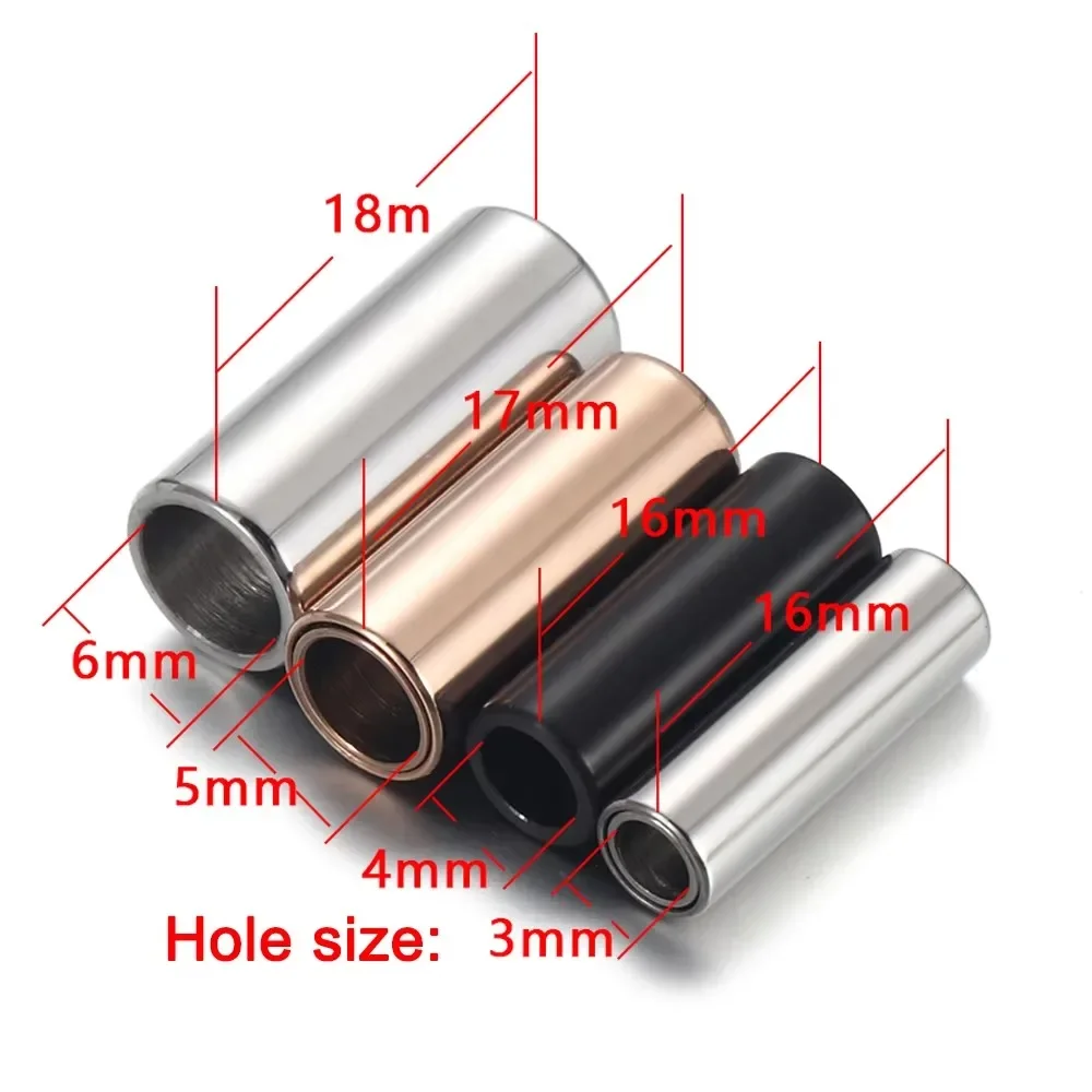 10pcs Stainless Steel Magnet Clasps Bare Body Leather Rope Bracelet Straight Buckle Jewelry Connect Clasps Wholesale