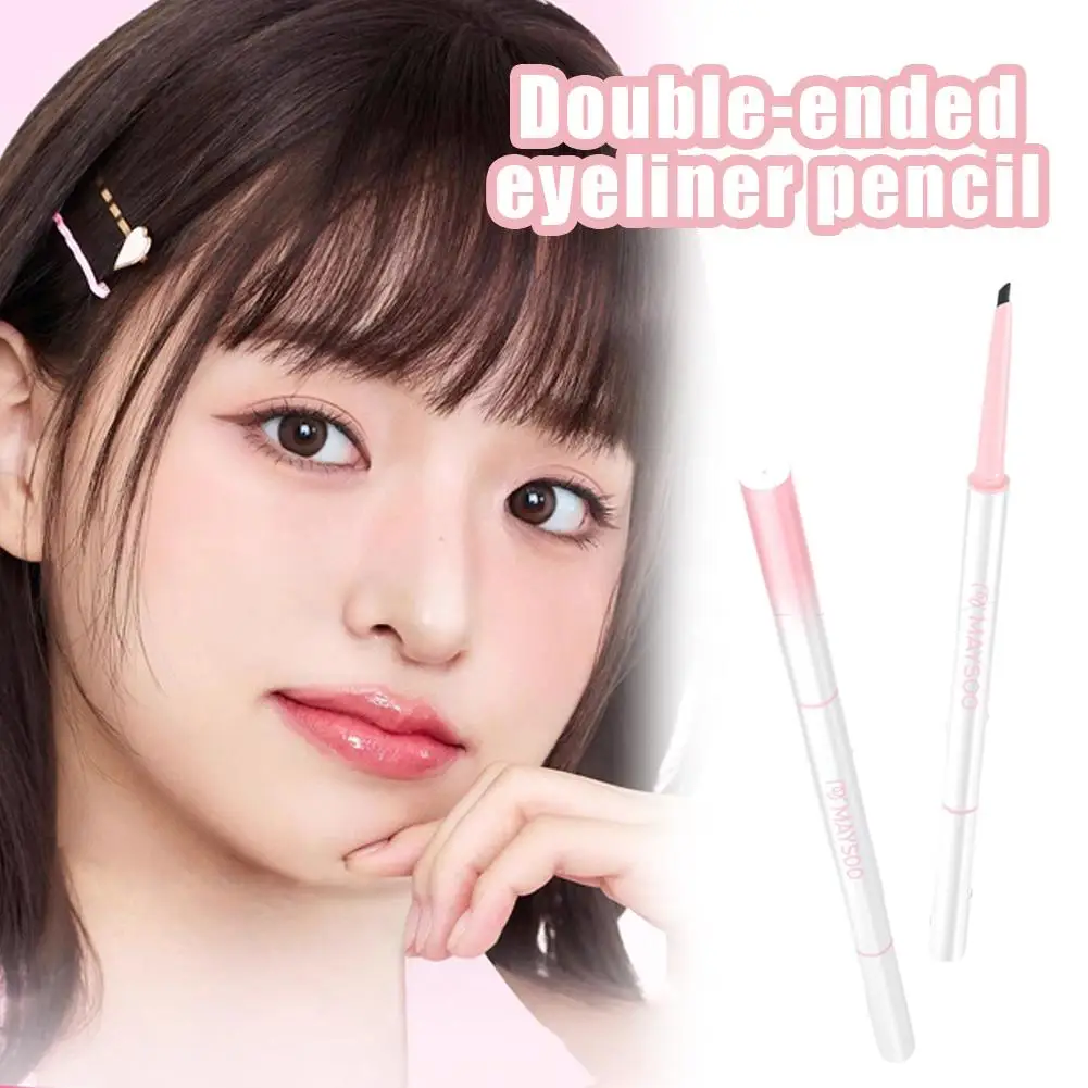 ปากกาอายไลเนอร์ 2 in 1 แบบละเอียดพิเศษ แห้งเร็ว ติดทนนาน สำหรับแต่งตาแบบไล่ไลน์