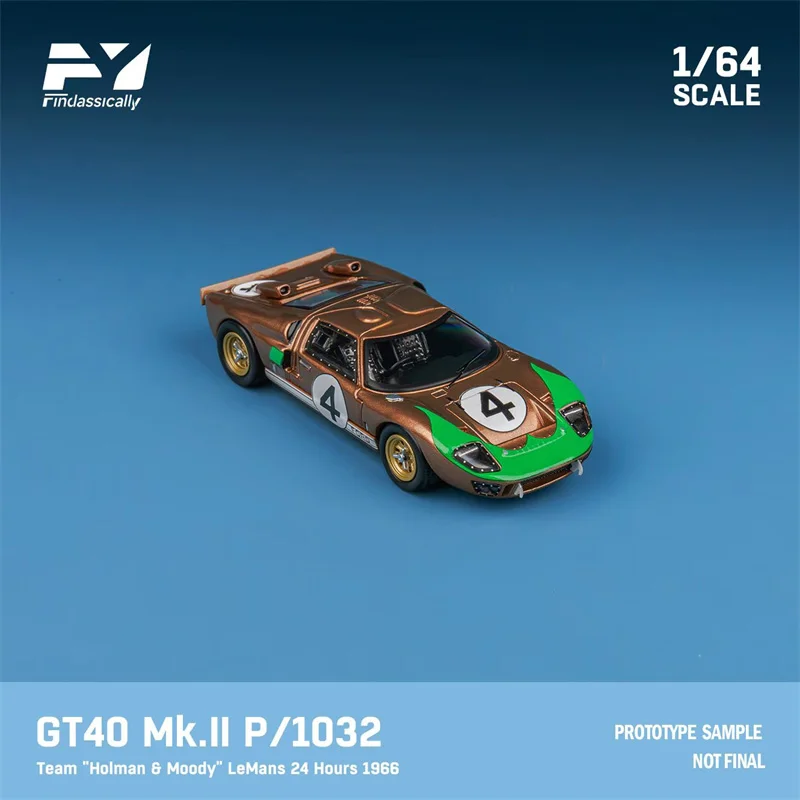Findclassically 1:64 GT40 Mk.II 1966 Le Mans 24H colección de modelos de coches fundidos a presión en miniatura