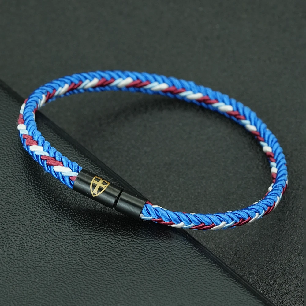 Modisches Kreuz-Schild Ethnisches Geflochtenes Seil-Armband Unisex Handgefertigt 9 Farboptionen Glücksbringer-Armband Lässiges Paar-Accessoire – Detail 6