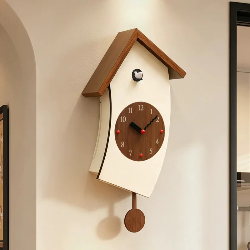Creative Cuckoo Clock Living Room Decoration Pendulum Clocks Cute Silent Movement Wall Clock Automatic Time Alarm Clocks