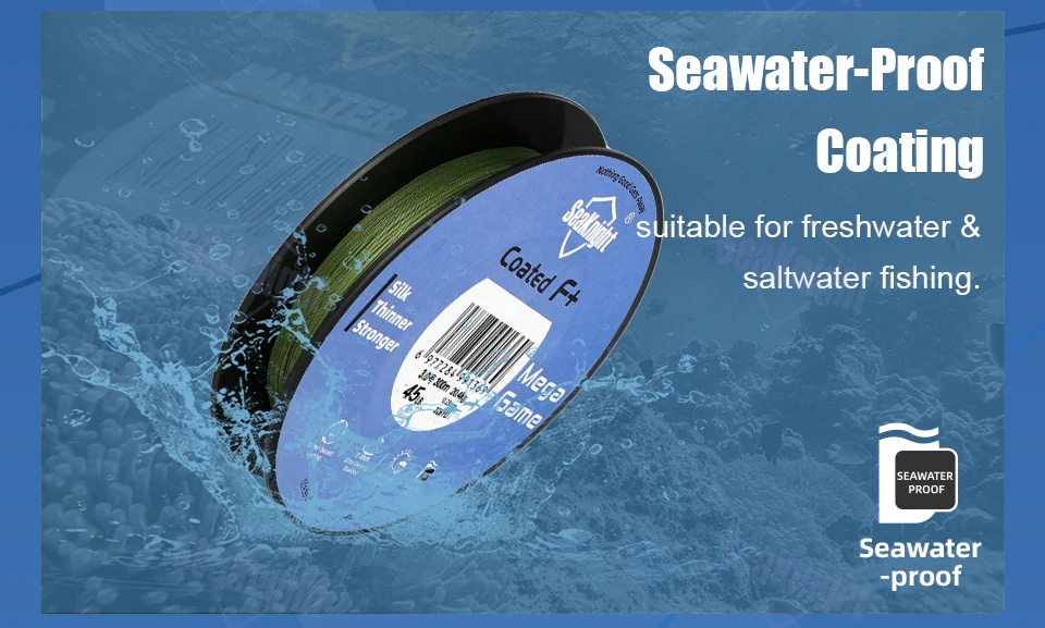 SeaKnight 8-Strang Spectra Faser-Angelschnur M8 Serie MegaGame Anti-UV & Salzwasser-Beständige Beschichtung Geflochtene Salzwasser-Schnur – Detail 7