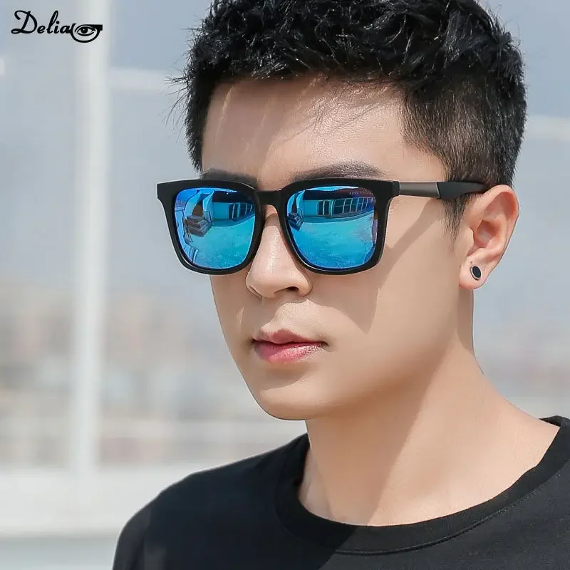 2024 Trend Korean Edition Driving Glasses New Polarized Sunglasses Men's Sunglass Fashion Square Eyes UV Protection Vintage