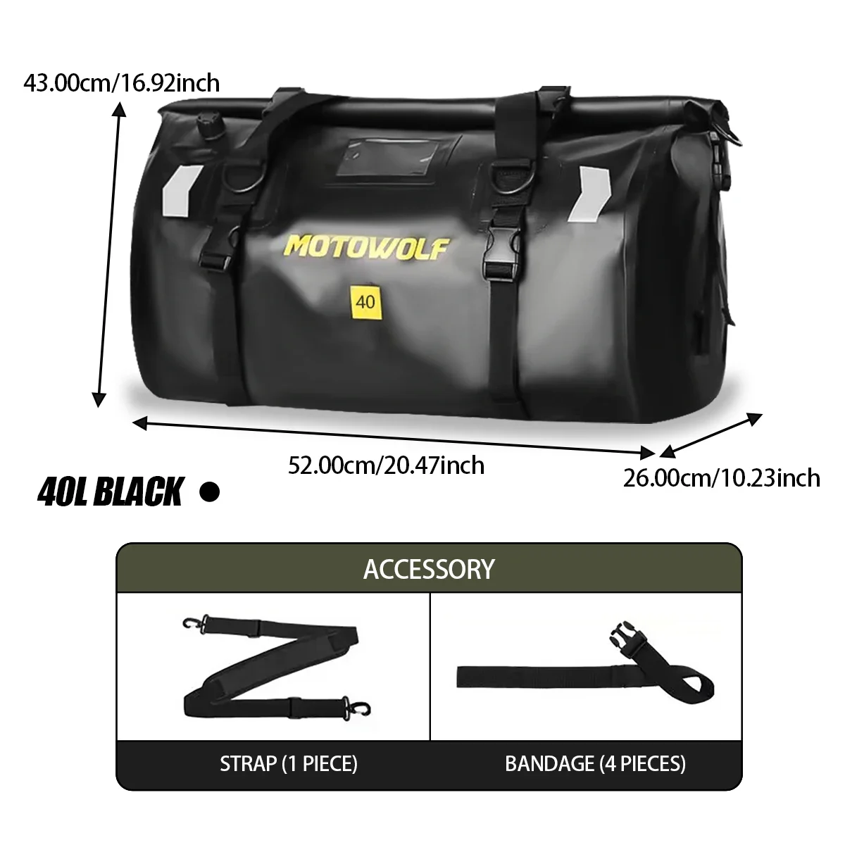 Waterdichte 20L/40L/50L/66L/70L/100L Droge Opbergtas voor Fiets Motor Reizen, Zwemmen, Varen, Kajakken, Kamperen & Strand