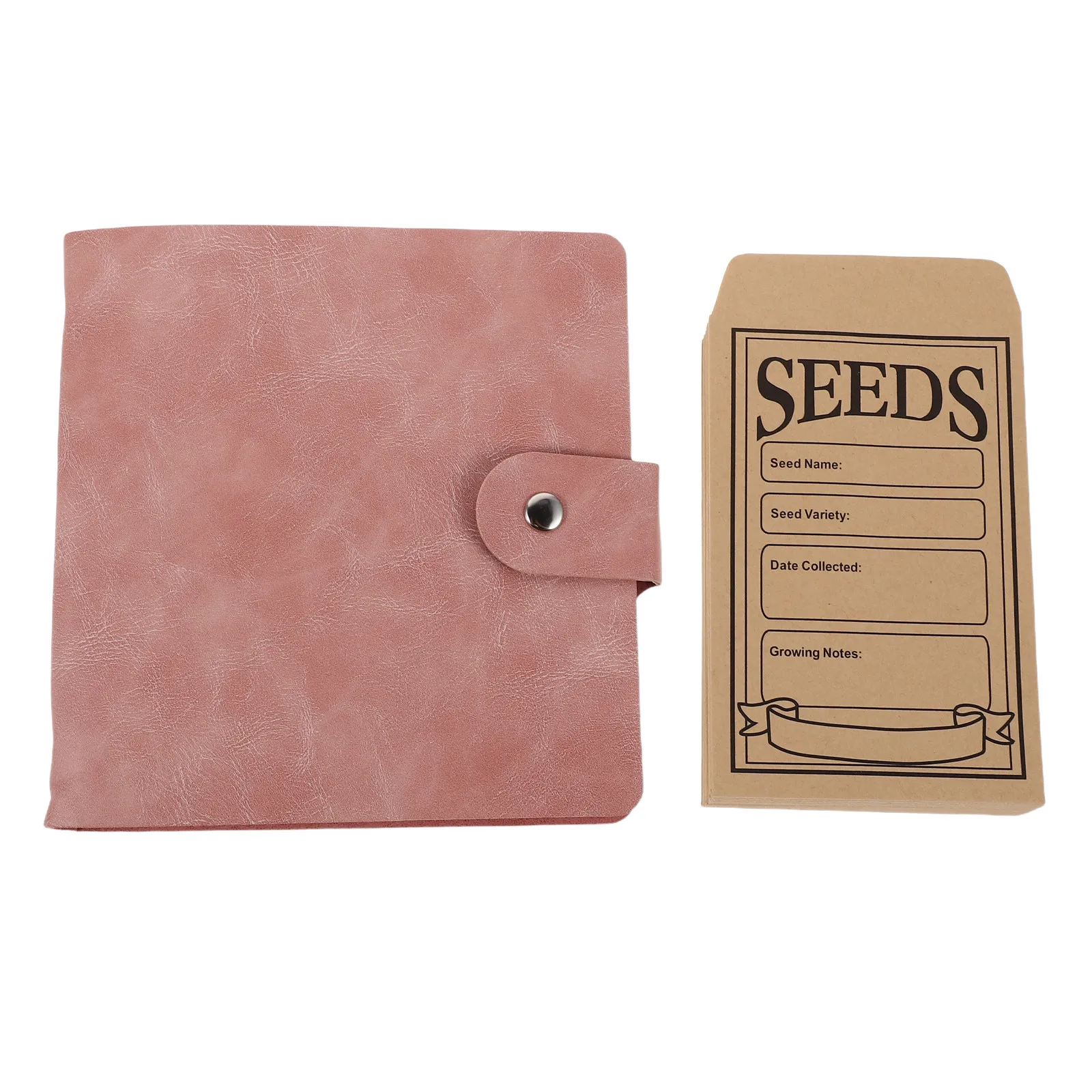 

1Set Seed Storage Organizer Binder Fake Garden Seed Packet Organizer with 25 Clear Pockets 50 Resealable Envelopes Large
