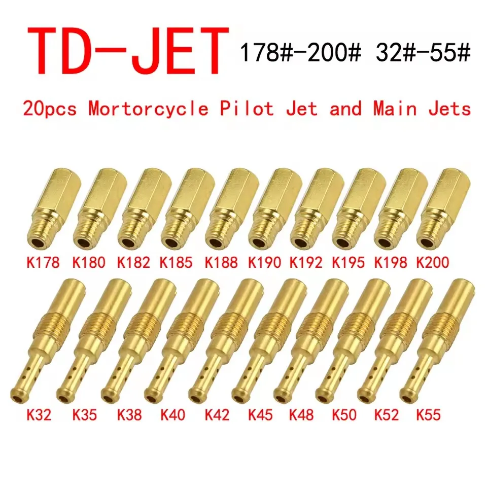 10/20 PCS Für NSR KSR PE PWK PWM Keihin OKO KOSO CVK Motorrad Vergaser Düse Hauptdüse und Langsam/pilot Jet Set Ersatz