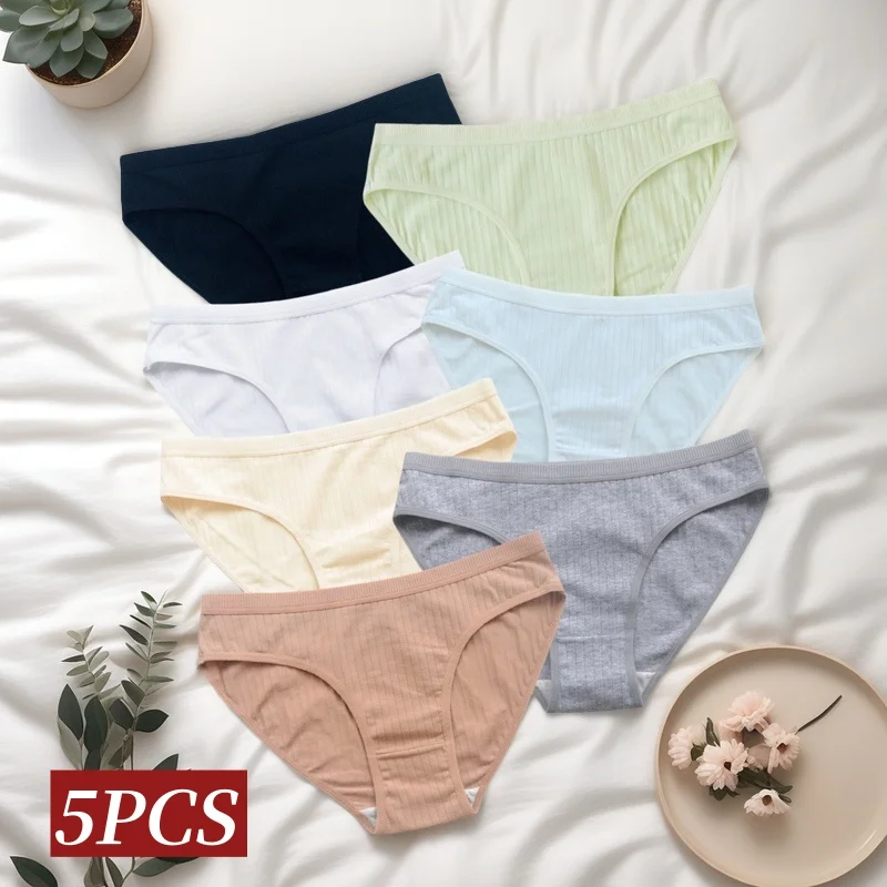 

5 шт./компл. хлопковые трусики, женские трусы, женские трусы, однотонное бесшовное нижнее белье, M-XL, сексуальное женское белье, удобное нижнее белье