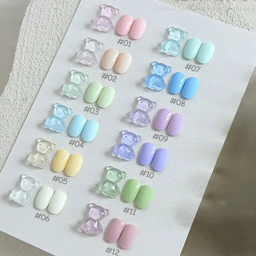 Imagen 2 del producto MIANEL 12ML Esmalte de Uñas en Gel Azul Candy Party Nude 2026 Nuevo Verde Menta Dopamina Macaron Color Arte de Uñas 1-12pcs