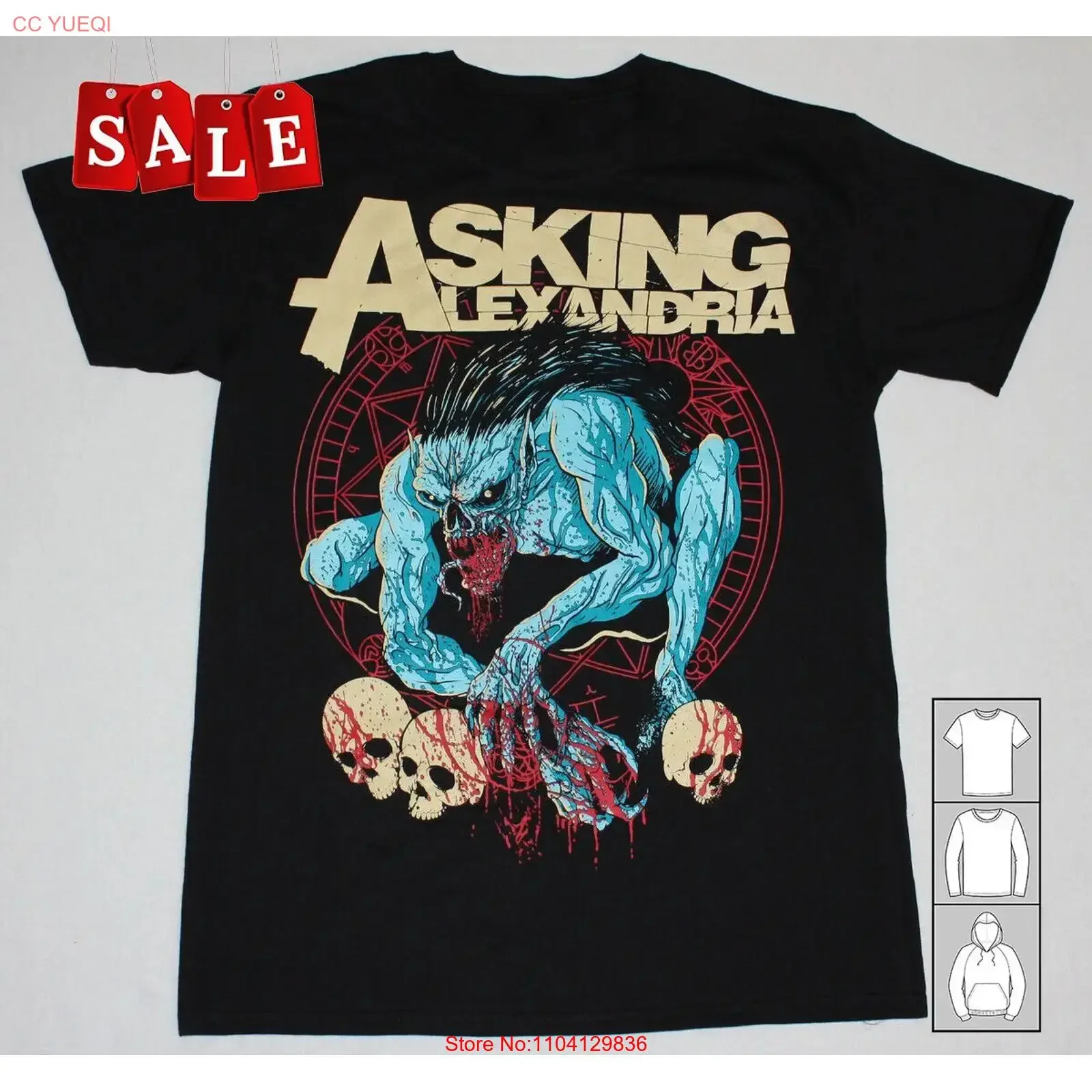 New Rare Asking Alexandria Cotton S 235XL T Shirt NH77 vintage Washed designer clothes streetwear Unisex fashion