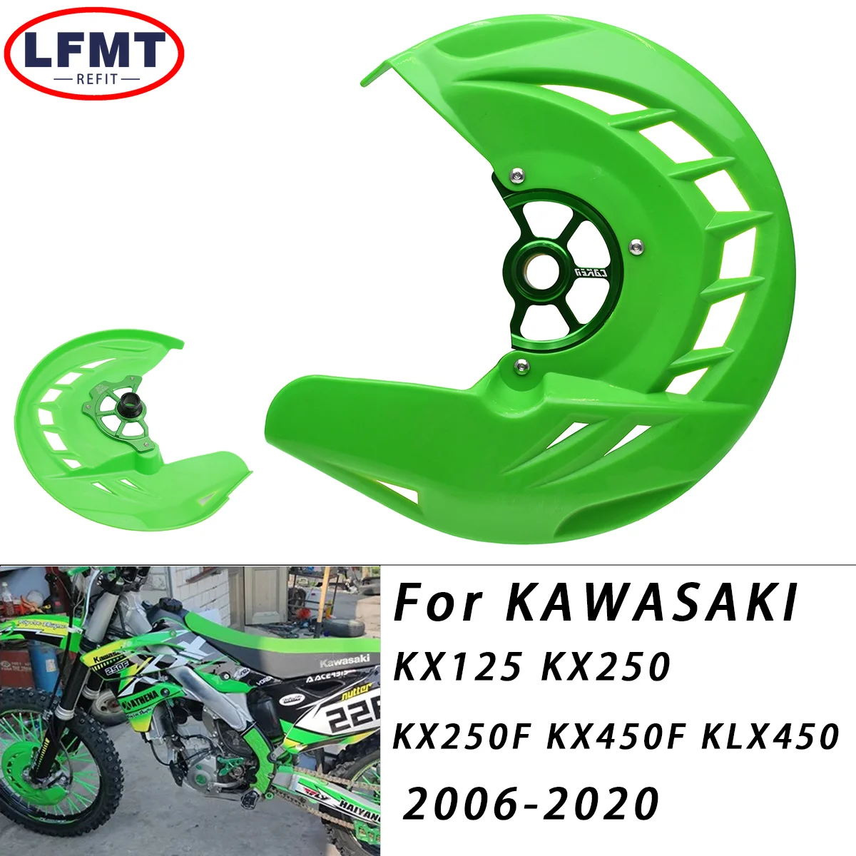 

Motorcycle Front Brake Disc Guard Cover For Kawasaki KX125 KX250 06-08 KLX450R 08-15 KX250F 06-19 KX450F 06-18 KX KXF 250 450