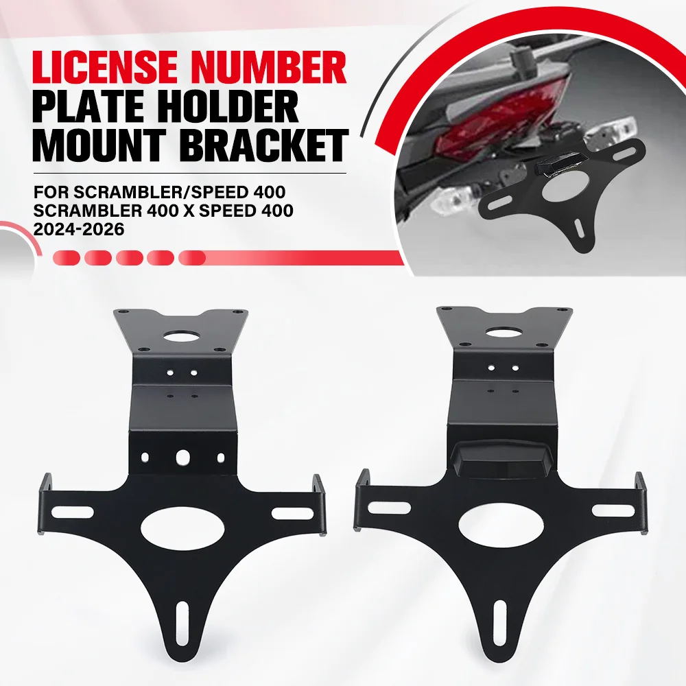 

For SCRAMBLER/SPEED 400 Scrambler 400 X Speed 400 2024-2026 Rear Tail Tidy Fender Eliminator Registration License Plate Holder