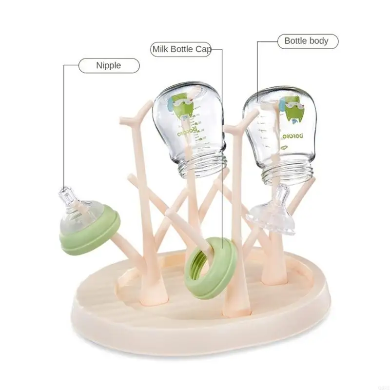 Q6RE Portable Babies Bottle Drying Rack Bottle Dryer Holder Easier Drying Rack Cup Hanger for Bottles Teats Cups Parts