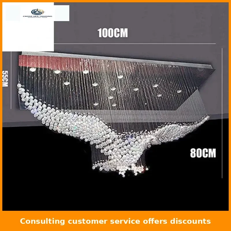 Ceiling Lamp Eagles Design Crystal Chandelier LightHall Cristal Lamp Home Lighting for hotel villa