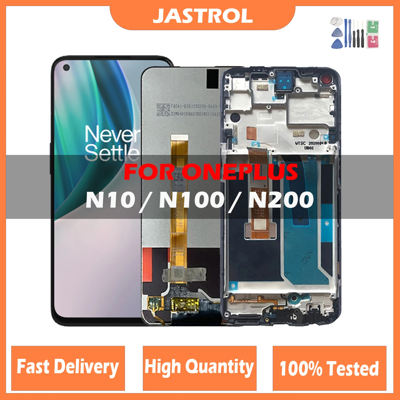 

ЖК-дисплей 6,49 дюйма для OnePlus 1 + Nord N10 5G, ЖК-дисплей, сенсорная панель, дигитайзер, замена для One Plus Nord N100 N200 N300