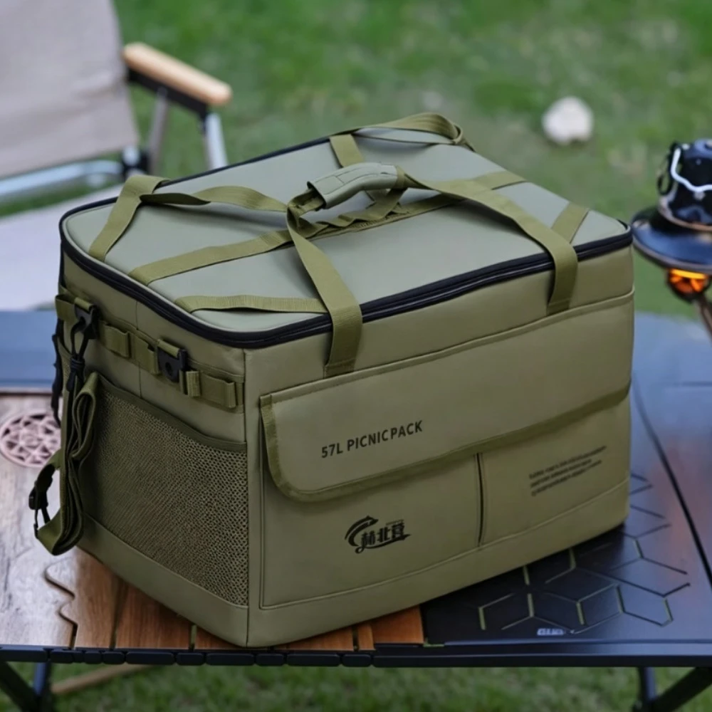 

600D Oxford Cloth Camping Storage Box Large-capacity Outdoor Folding Portable Car Storage Box Field Tactical Storage Bag