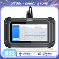 XTOOL D5S 2025 New OBD2 Diagnostic Tools Engine ABS EPB SRS TCM 5 System Automatic Scanner FCA CAN FD With Lifetime Free Update
