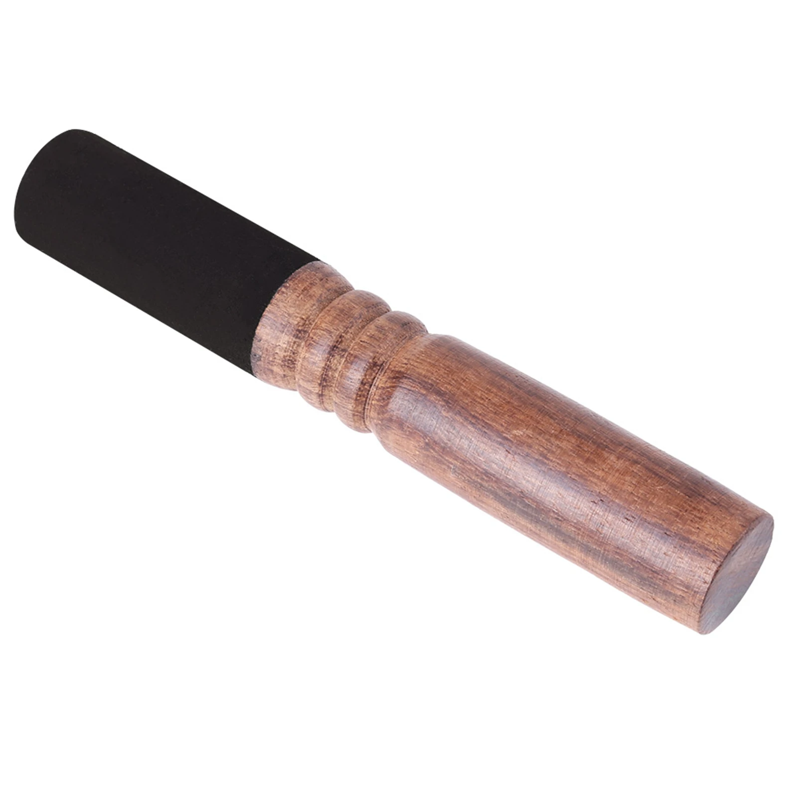 Wooden Mallet for Singing Bowls and Gongs Leather-Wrapped Handle Sound Healing Tool for Meditation and Yoga