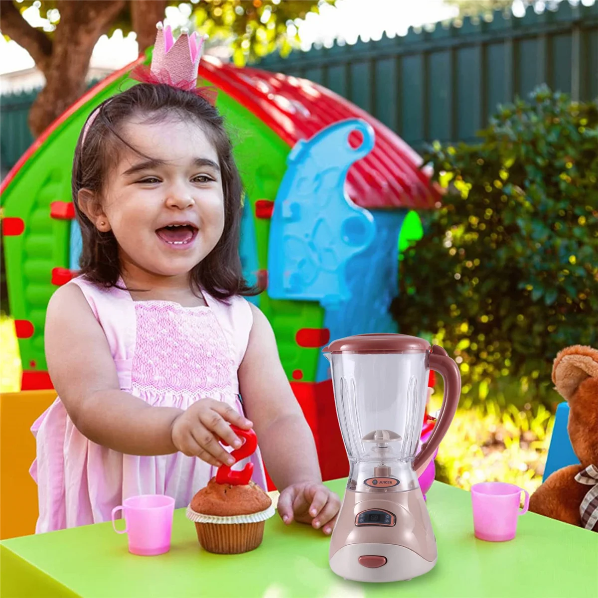 Máquina de jugo eléctrica de simulación para el hogar, electrodomésticos pequeños para niños, juguetes de cocina para niños y niñas, juego de Yh129-1Se