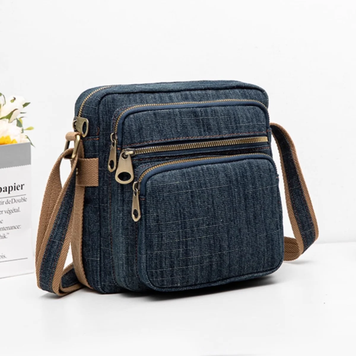 

Casual Denim Women Shoulder Bags small Multi-pocket ladies Handbags blue Cowboy Female messenger bags wallet bolsas