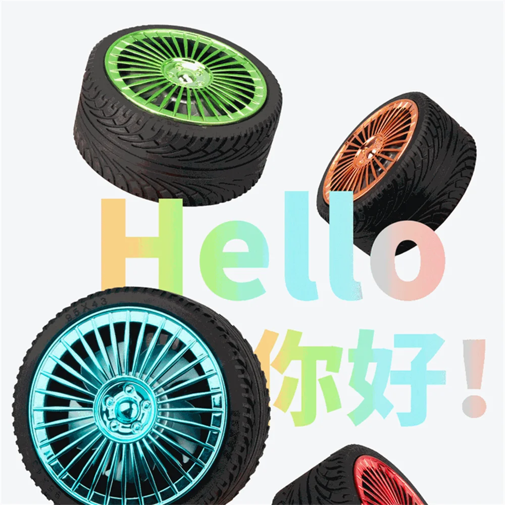 Air Conditioning Low Power Consumption Car Wheel Shaped Home-appliance Wheel Ornaments Fans Built-in Battery Capacity Air Cooler