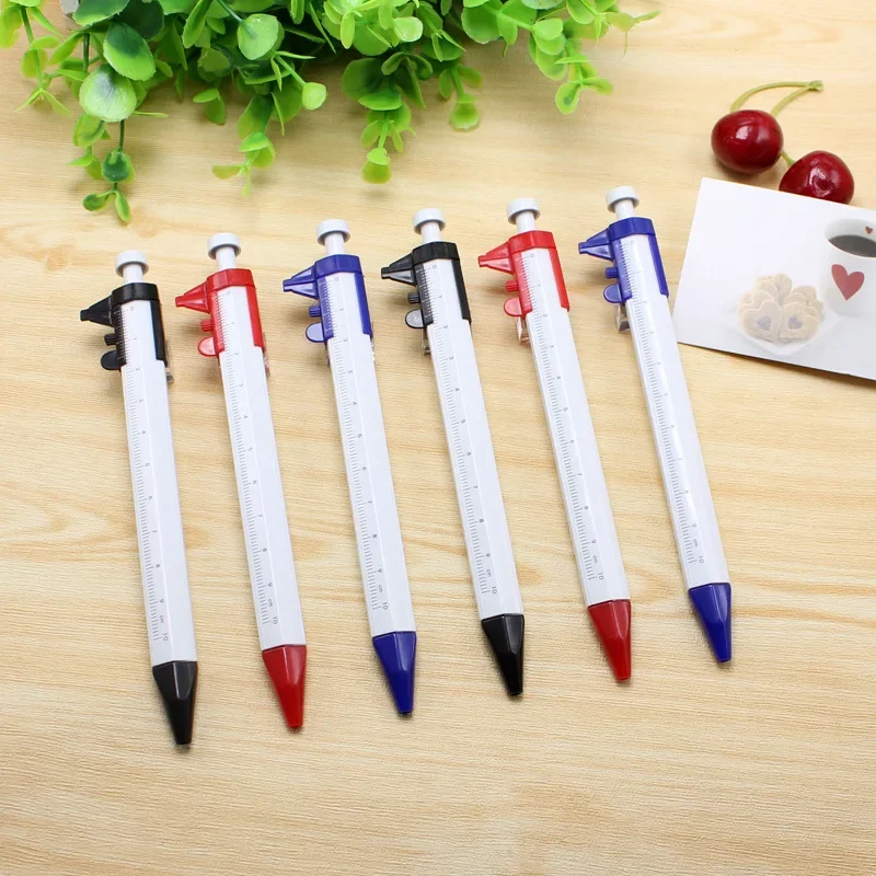 

50pcs plastic vernier caliper ballpoint pen scale ruler creative gifts pen