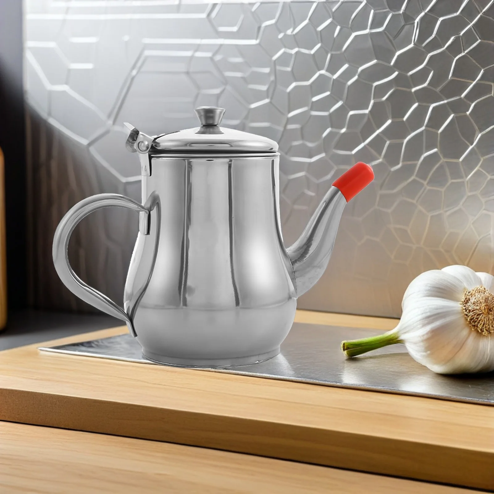 

Cooking Oil Storage Container Canister with Strainer Grease Pot Lid Fryer Dispenser Containers for Canister Strainer Pot Silver