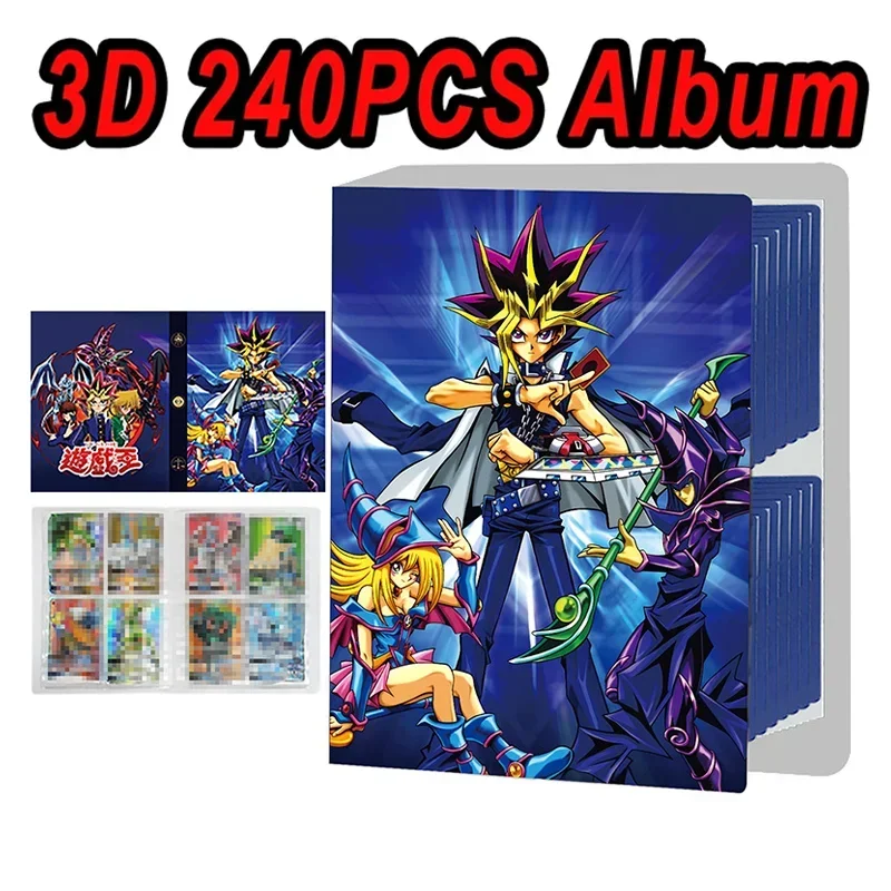 240PCS Yu Gi Oh Kaart Album Kaart Brief Map Bindmiddel Notebook Game Collection Gift Speelgoed Witte Draak Dark Archmage Muto Games