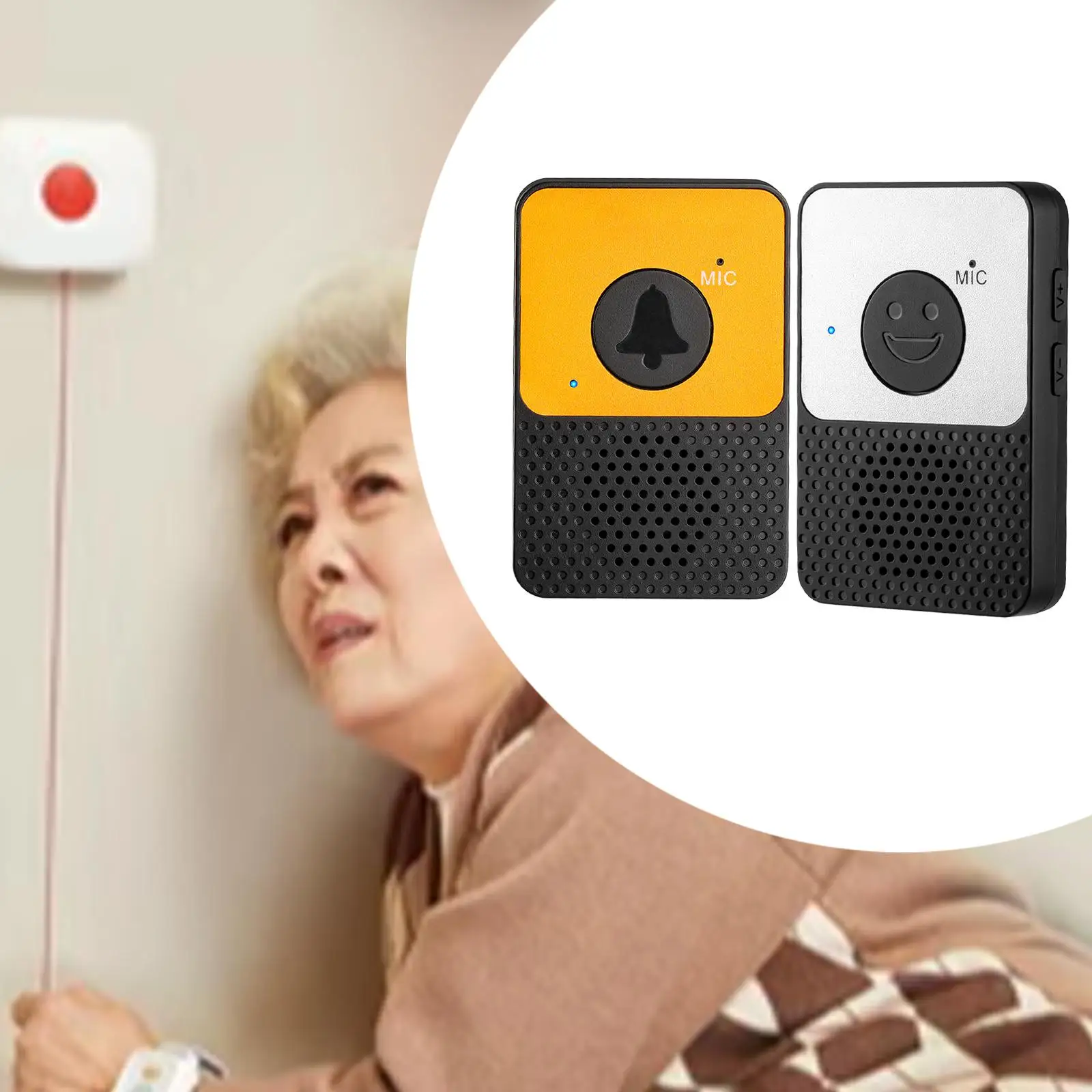 Interphone sans fil avec sonnette bidirectionnelle, pour maison, soignant, bureau, appartement