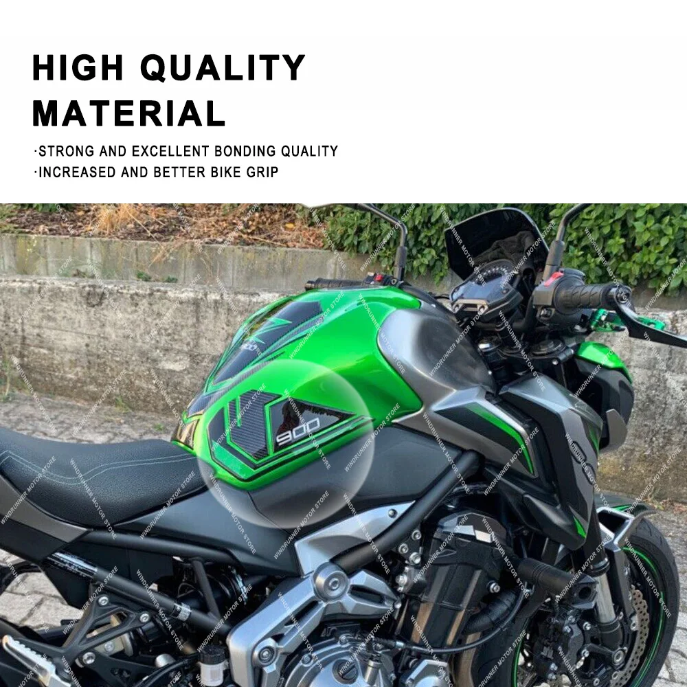 For Kawasaki Z900 z900 2023 2024 3D Motorcycle Anti-slip Tank Pad Sticker Knee Grip Protection Decal Accessories Waterproof