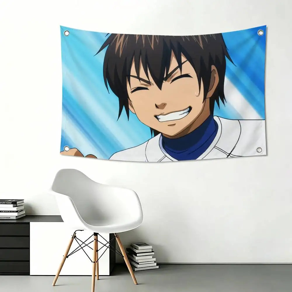 D-Diamond no Ace Baseball E-Eijun Flags Wall Hanging Tapestry Outdoor Garage Room Decorative flag Background Blanket