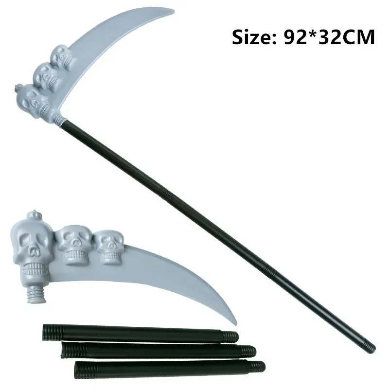 Weapons Equipment Sickle Axe Plastic Weapons Trident Axe Stage Cos Props for Halloween Decoration