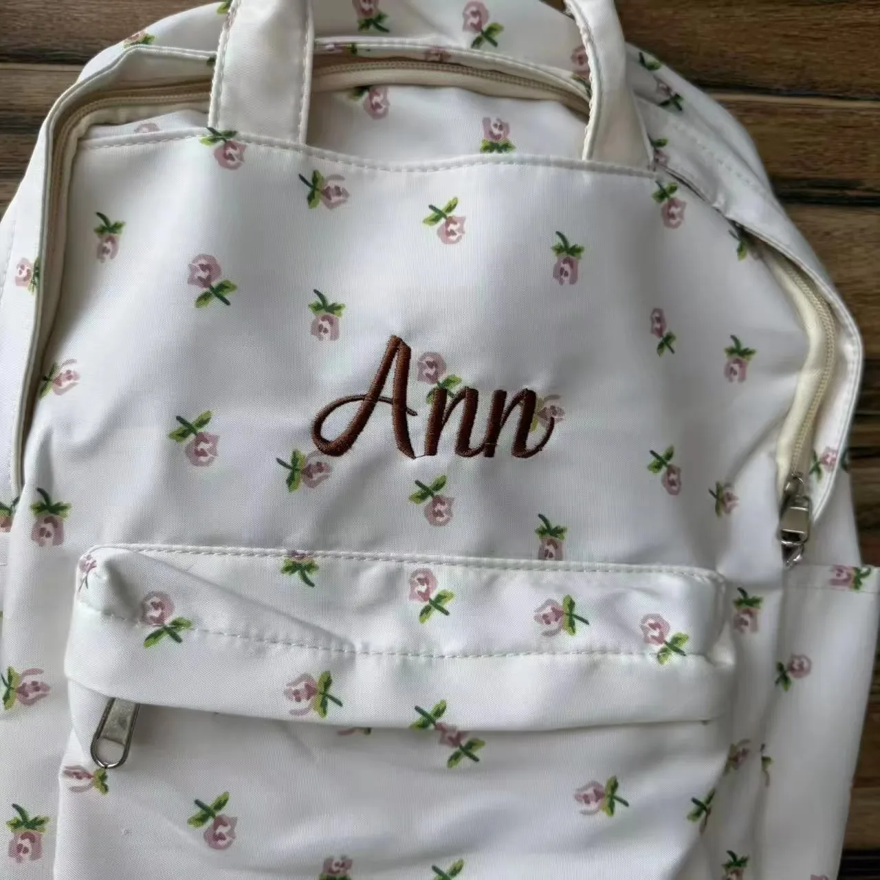 Handmade Customized Unique Flower Backpack for Campus Couple Back to School Outdoor Kindergarten Holiday Gifts