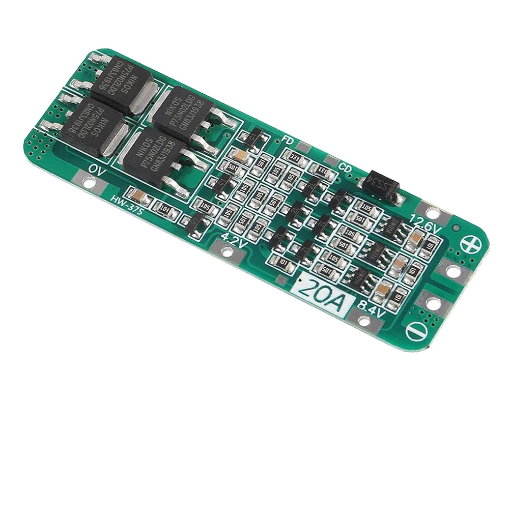 3S 20A BMS 18650 Li-ion Lithium Battery Charger Module BMS Protection Board PCB 11.1V 12V 12.6V Module Over-Discharge