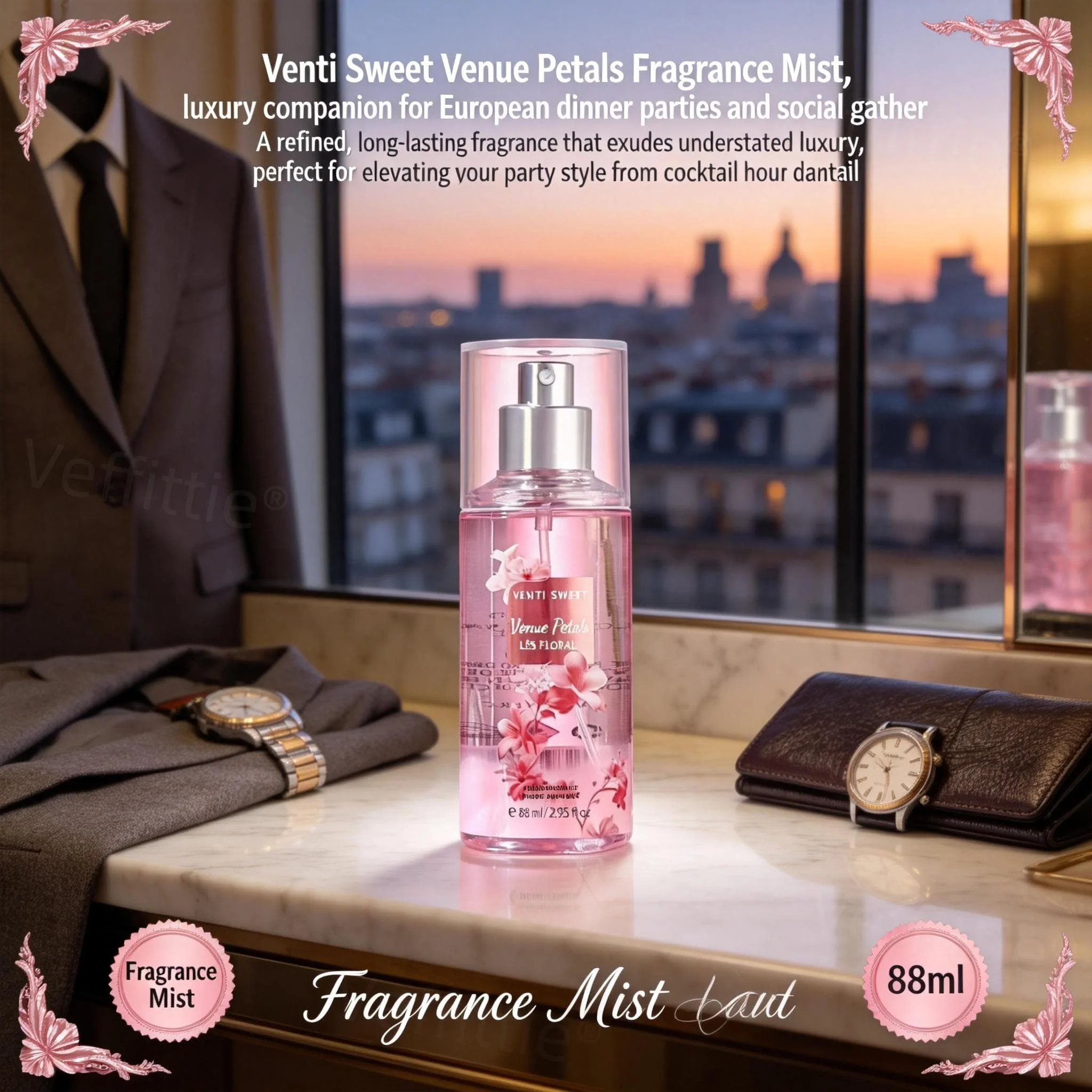 

Executive Gardenia Elegance 88ml 2.95 oz Fragrance, Long Lasting Floral Blend, Formal Office Wear, Premium Business Accent