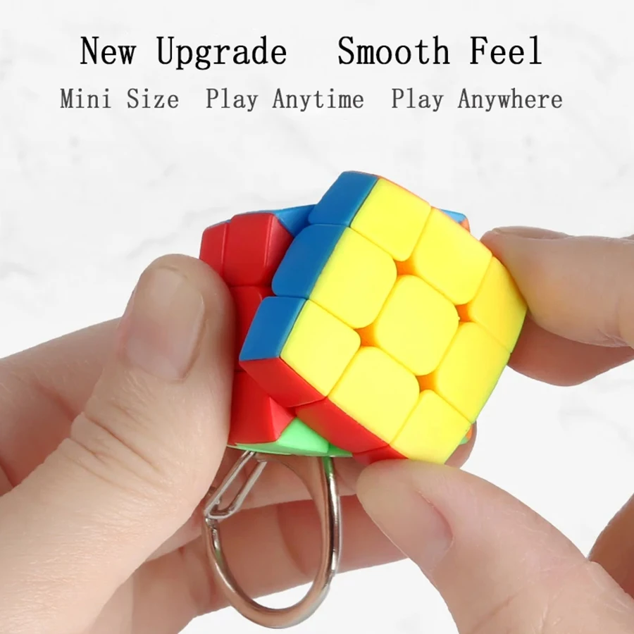 Mini Magic Cube Keychain Rings, Magic Cube、Magic Tower 3x3x3 Key Ring, Decoration, Ornament High Quality Toys Party Gifts