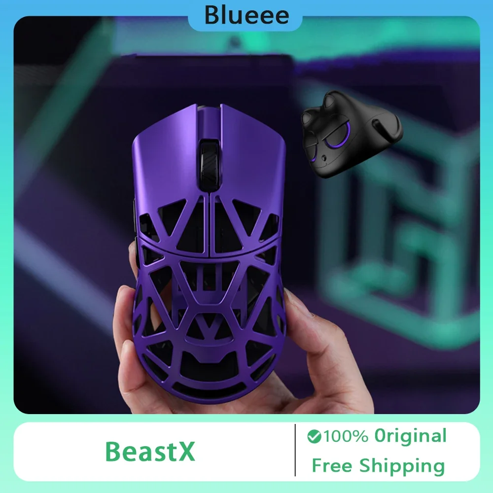 

Мышь Wanling Wlmouse Beastx, двухрежимная беспроводная игровая мышь, легкая мышь RGB Paw3395, 8K, аксессуары для геймеров, подарки для ПК