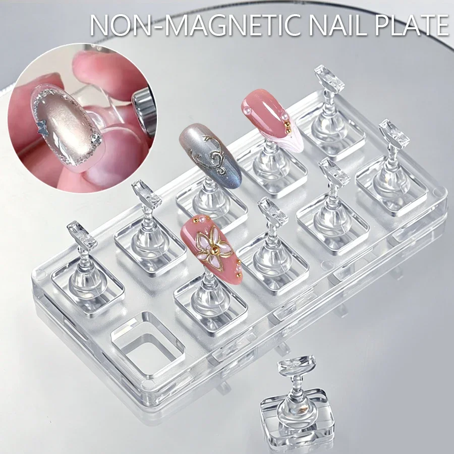 5/10Pcs Nail Art Stand,  Non-Magnetic False Nails Holder, Press on Nail Display Rack for Acrylic Nail Training Painting Tools