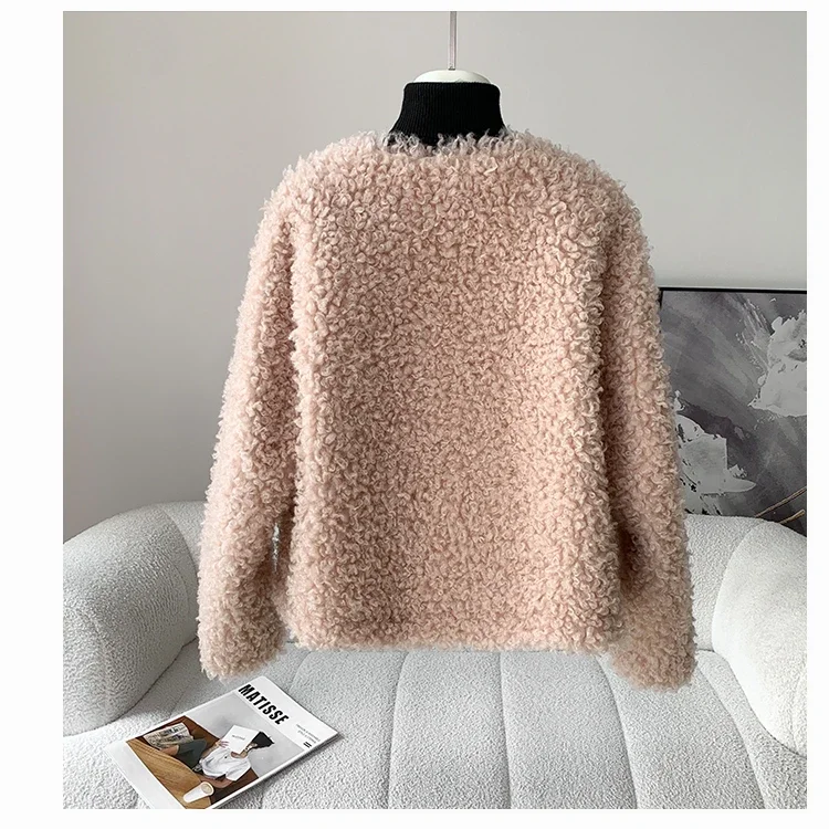 Nuovo cappotto di pelliccia di tosatura delle pecore per donna in autunno e inverno, stile alla moda e profumato, temperamento giovanile e caldo